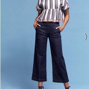 AG The Juliette Trouser / Nautical Wide Leg Crop, Size 28, Medium Wash